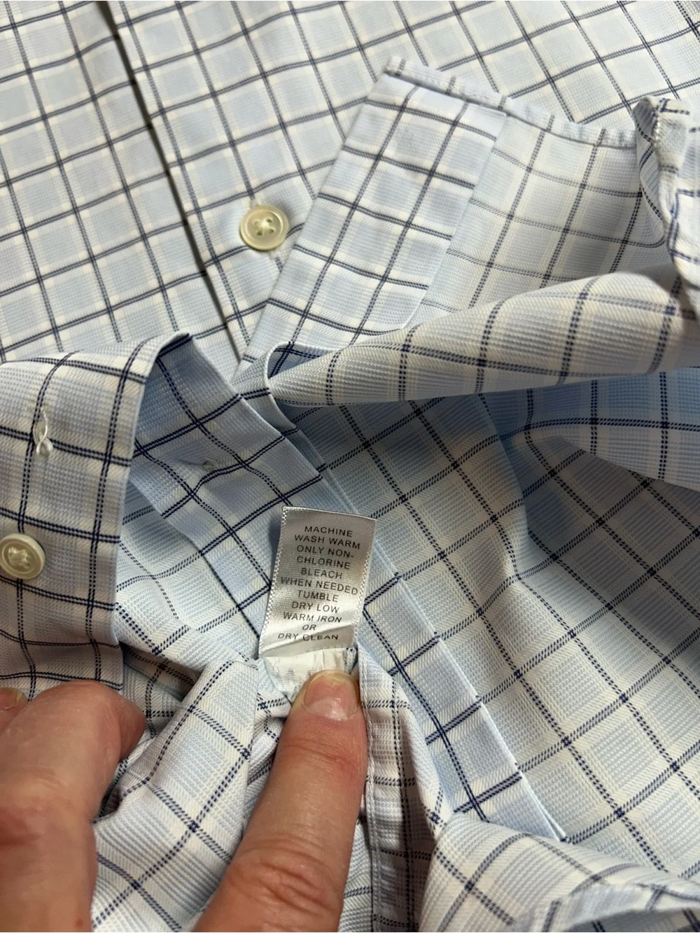 Banana Republic Light Blue Check Dress Shirt